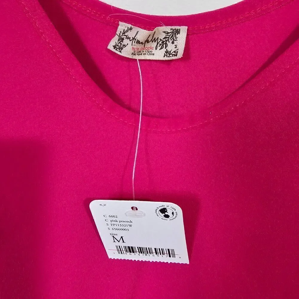 NWT FREE PEOPLE INTIMATELY HOT PINK BODYSUIT SIZE M